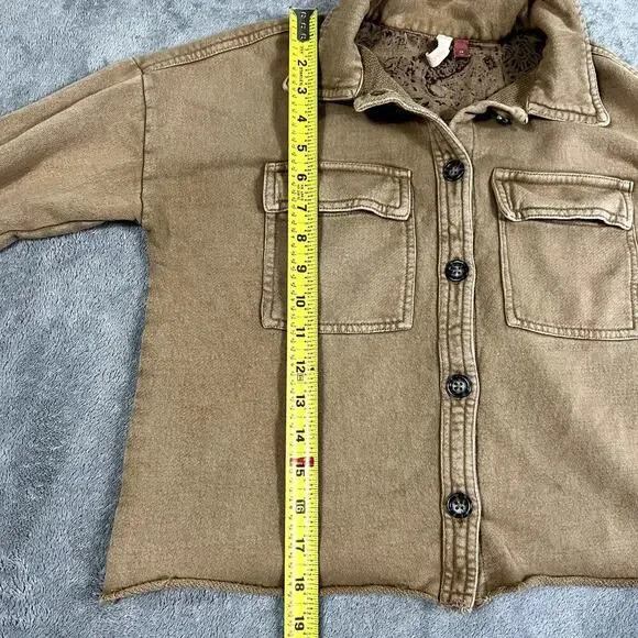 Pilcro Anthropologie Women's XS Button Layer Top Shacket Barn - Picture 8 of 10